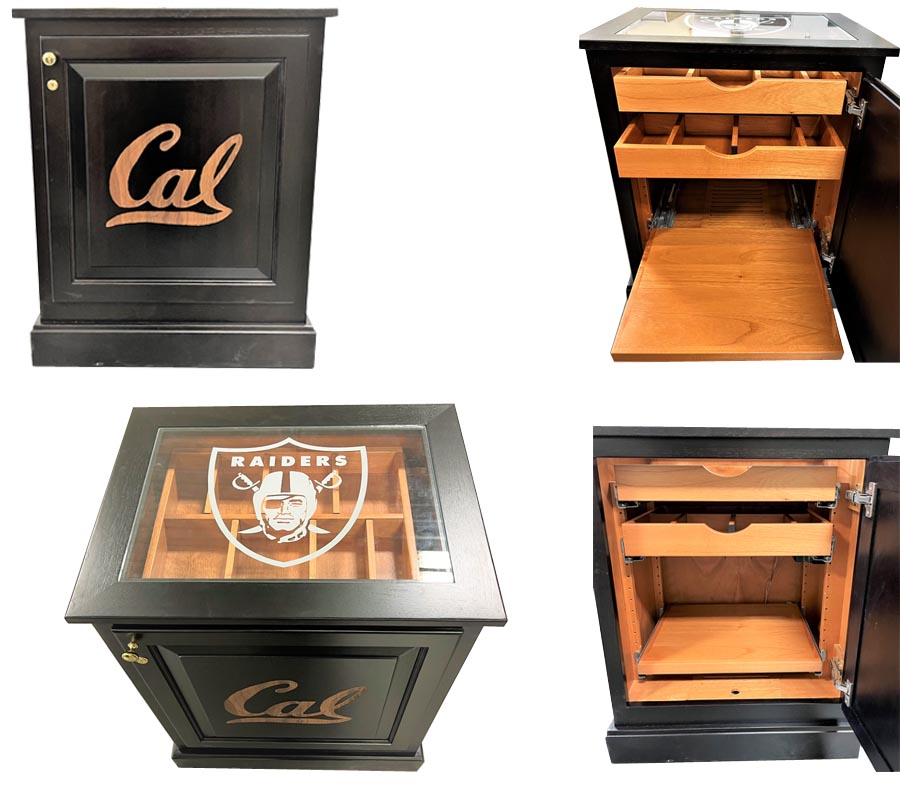custom wood cigar cabinet image